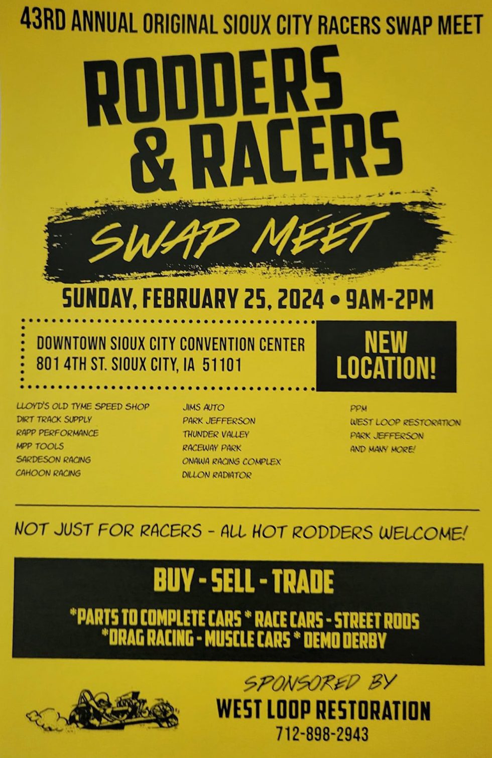 43rd Annual Original Sioux City Racers Swap Meet Downtown Sioux City